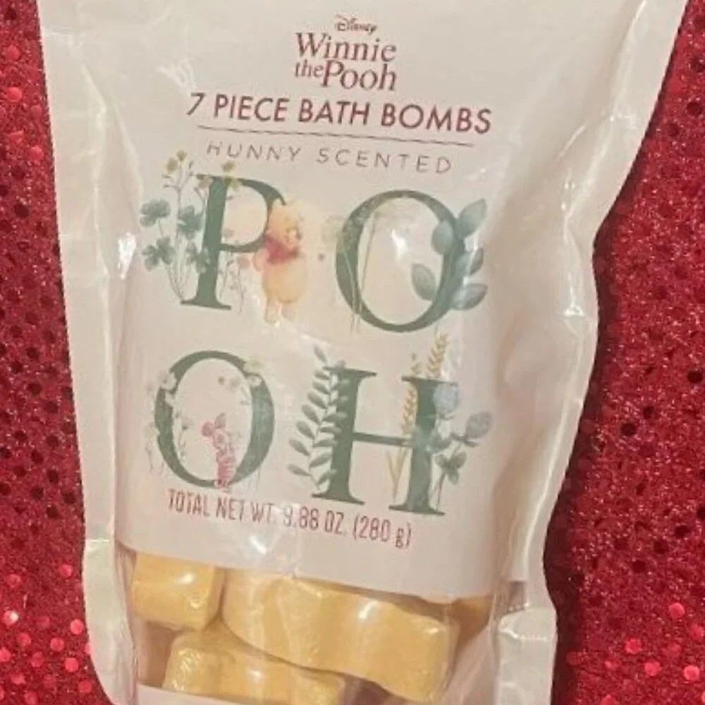 NEW DISNEY WINNIE THE POOH 7 PACK HUNNY SCENTED BATH BOMBS ~THESE SMELL AMAZING!